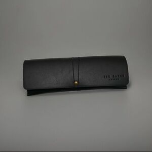 Ted Baker London Long Black Soft Shell Fold Over Wrap Glasses Case With Cloth